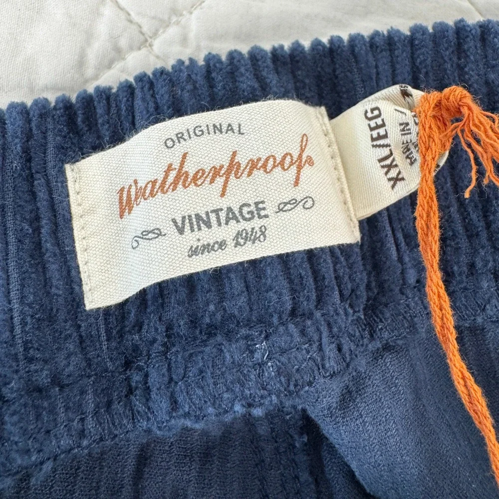 Weatherproof Vintage Mens Navy Blue Wide Corduroy Pants XXL F2421092ME New‎